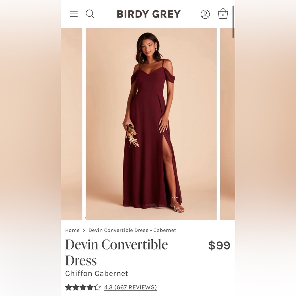 Birdy Grey Devin XXL Convertible Dress in Cabernet